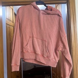 Pink cropped hoodie